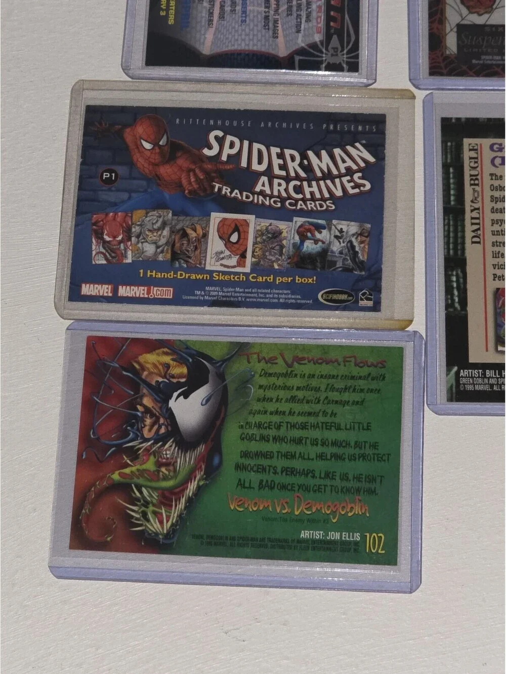 Marvel Spiderman Green Goblin Hobgoblin VTG Chase Card LOT Greatest Moments +